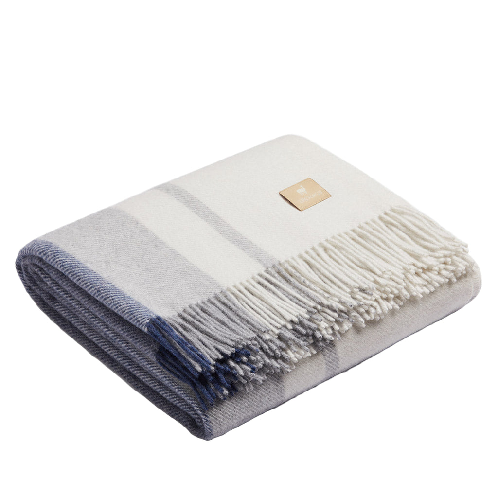 Natural Alpaca Wool Throw – Classic Tartan