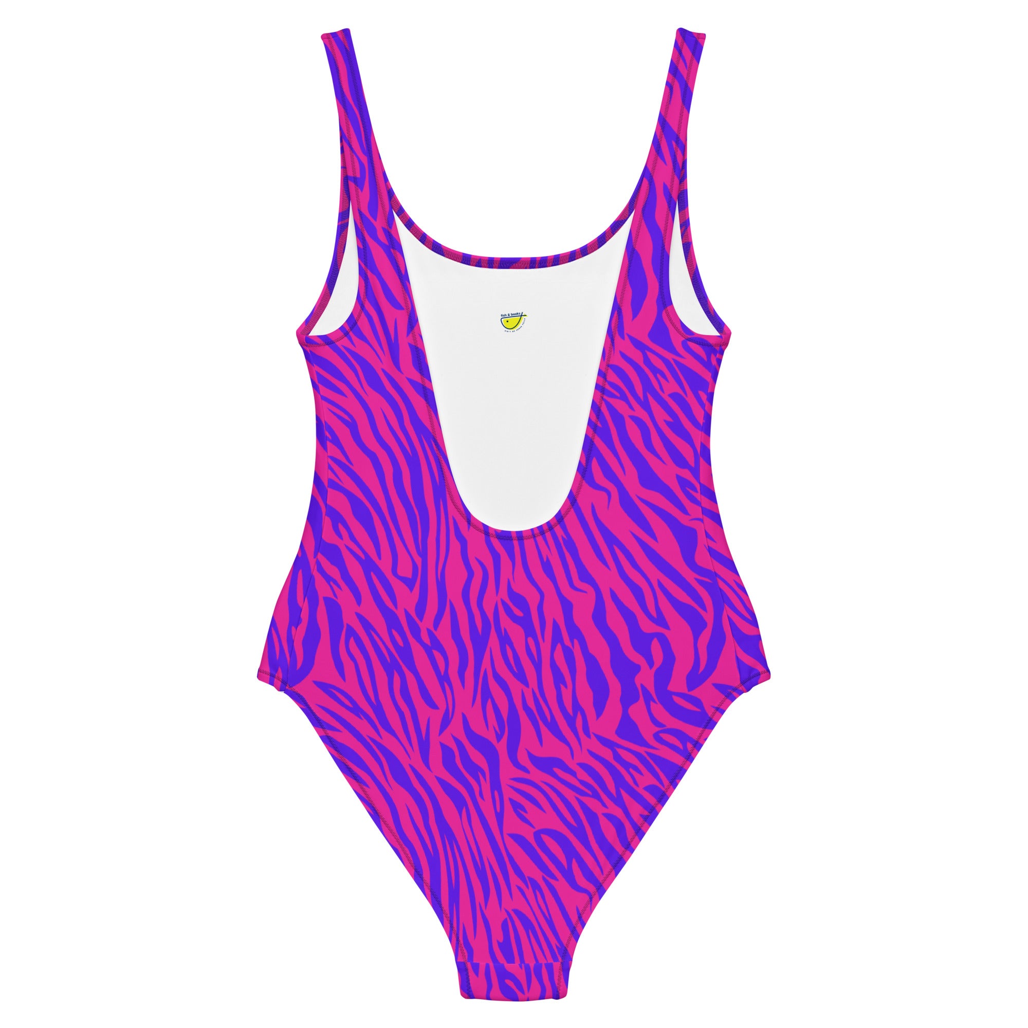 "Flirty Stripes" - animal print one piece swimsuit