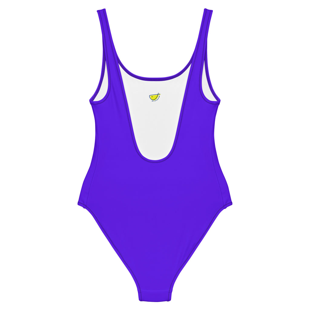 "Full time islander" - one piece swimsuit in electric purple