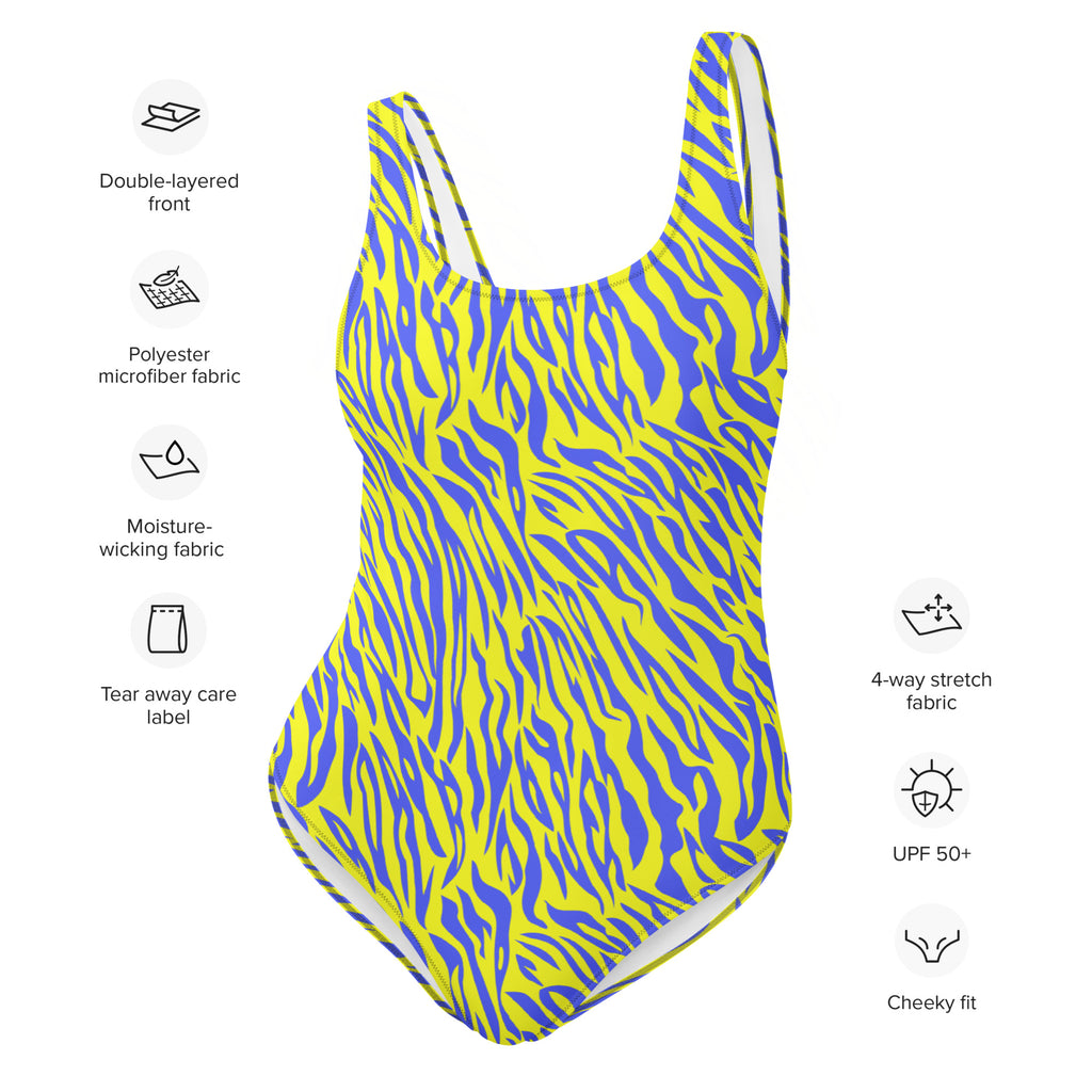 "Wild Stripes" - animal print one piece swimsuit