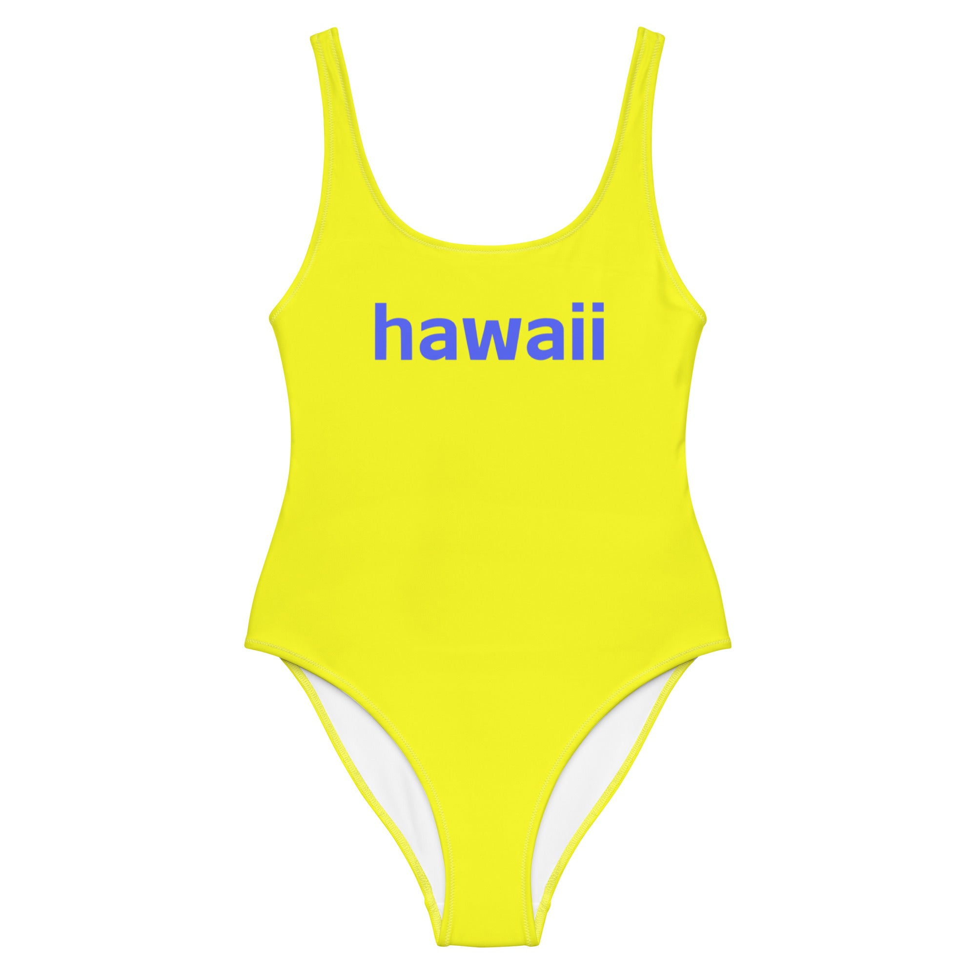 hawaii one piece swimsuit in yellow citrus