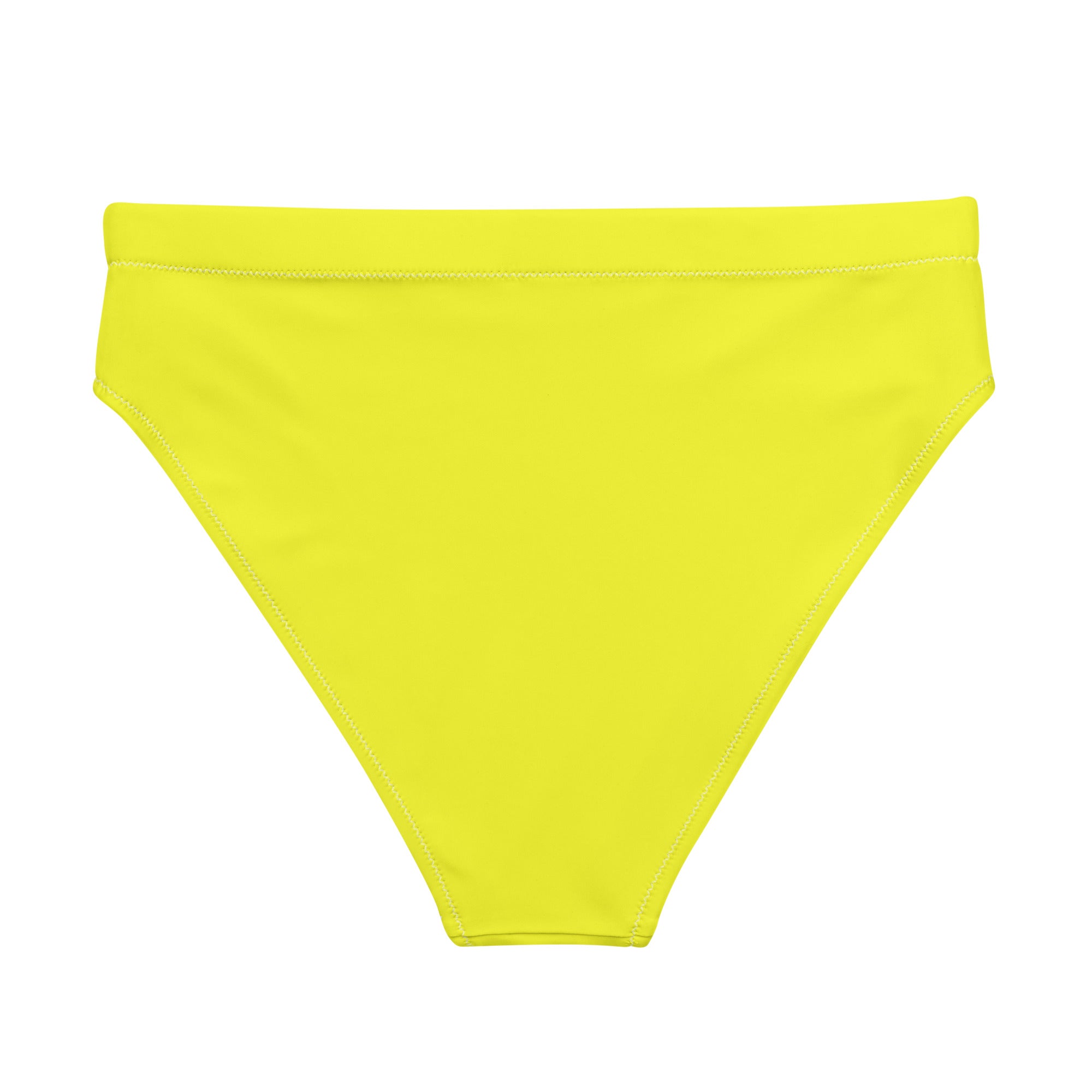 "Sunny Lemon" - recycled high-waisted bikini bottom in yellow lemon