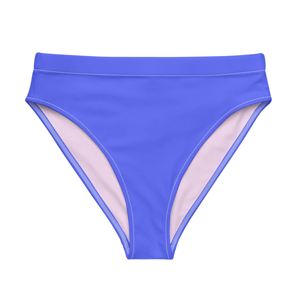 recycled high wasted bikini bottom in royal blue