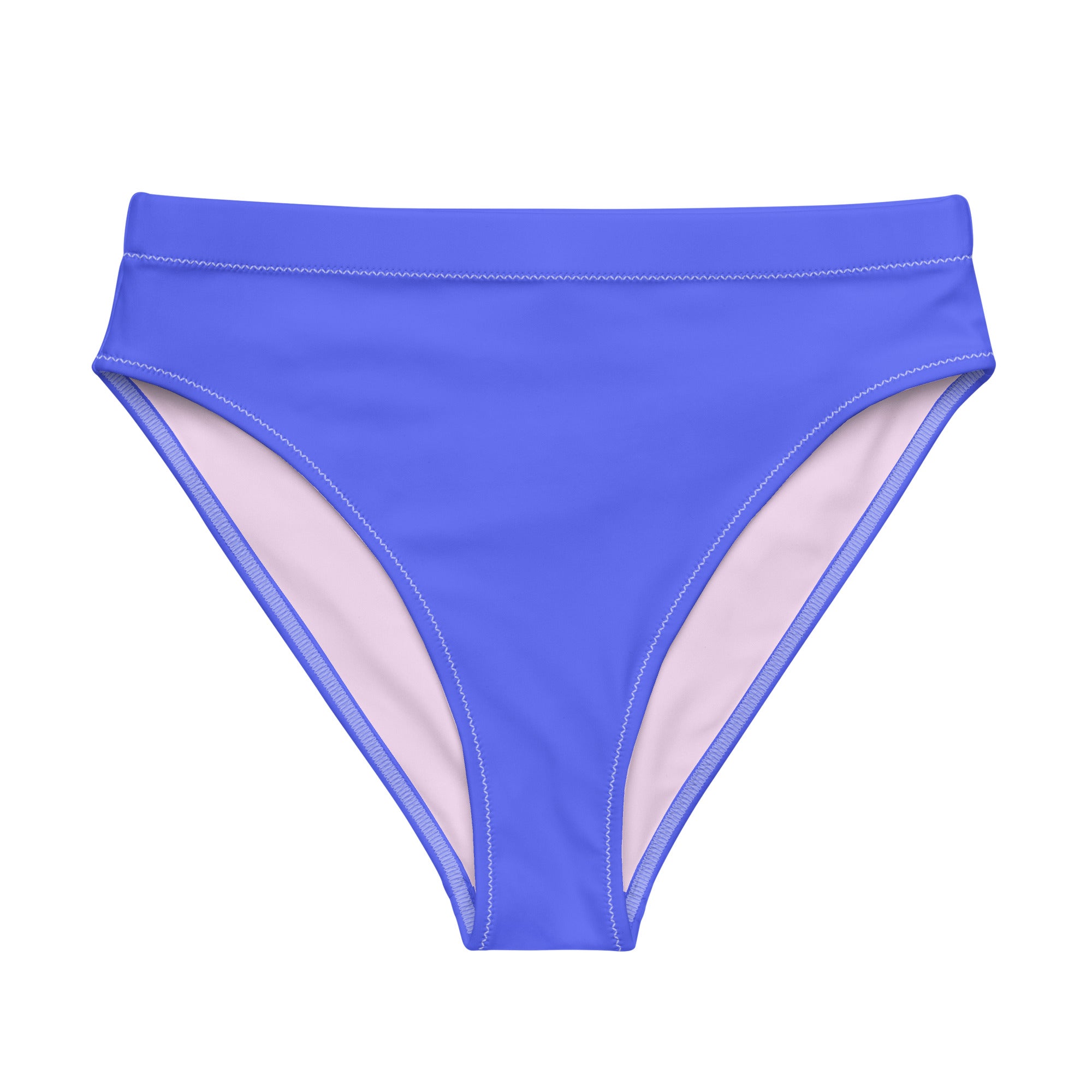 recycled high wasted bikini bottom in royal blue