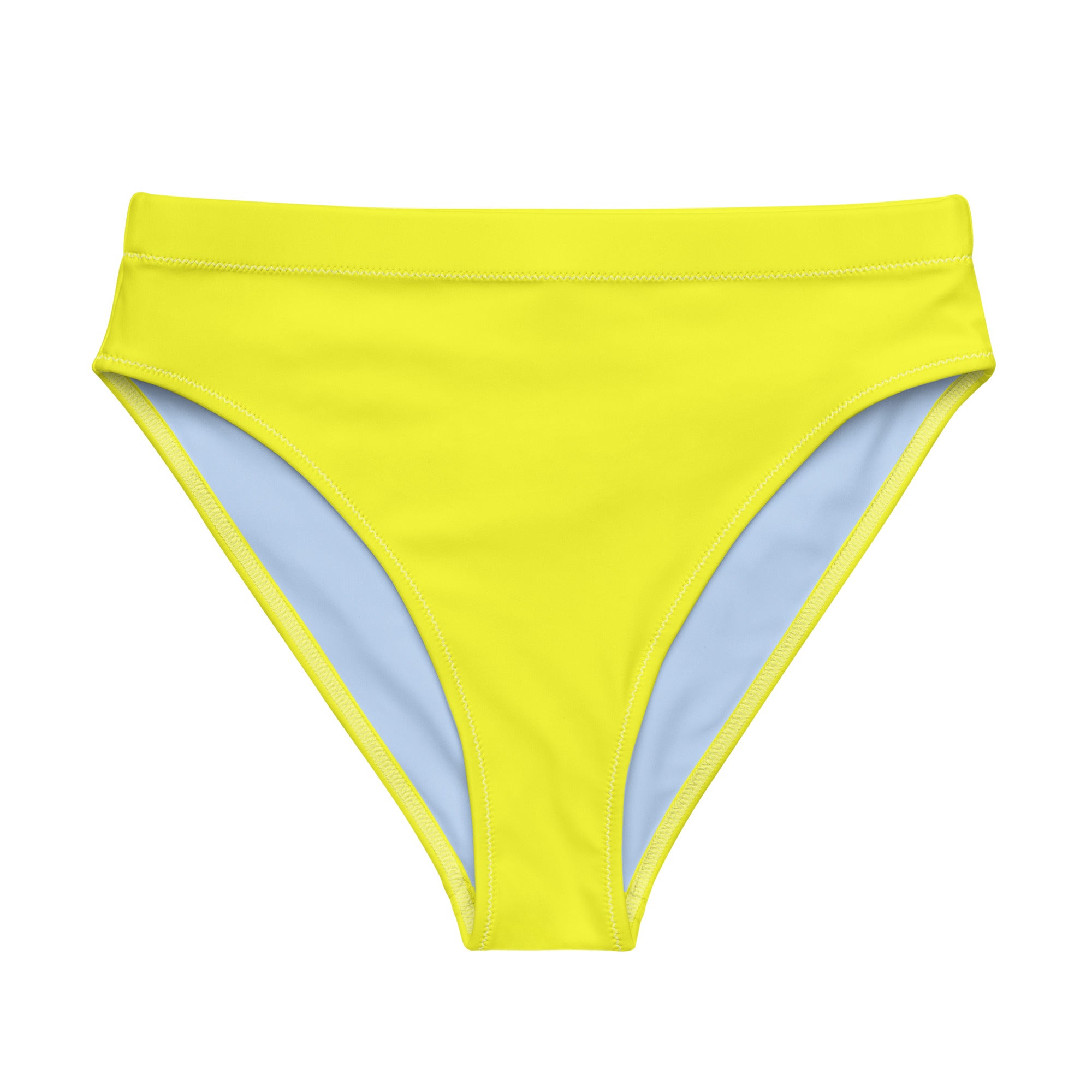 recycled high wasted bikini bottom in lemon