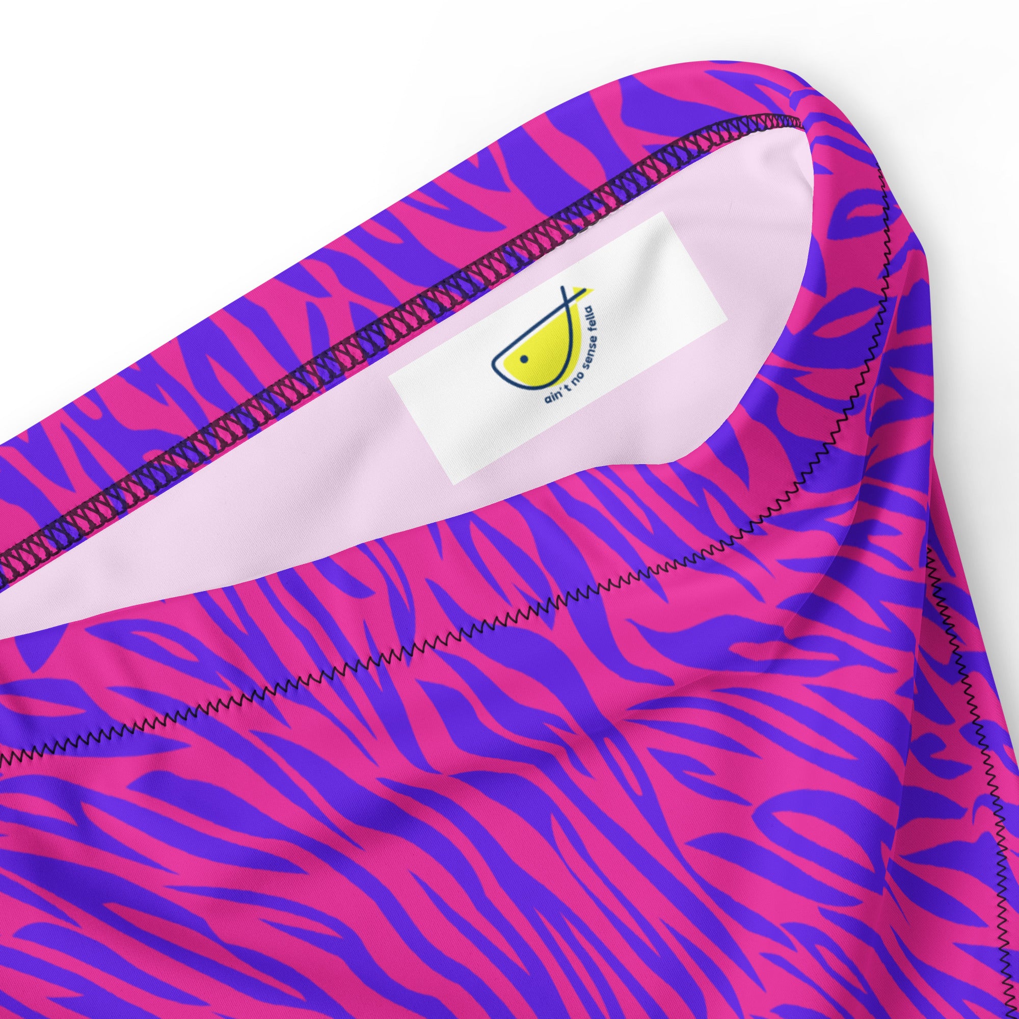 "Flirty Stripes" - animal print recycled high-waisted bikini bottom