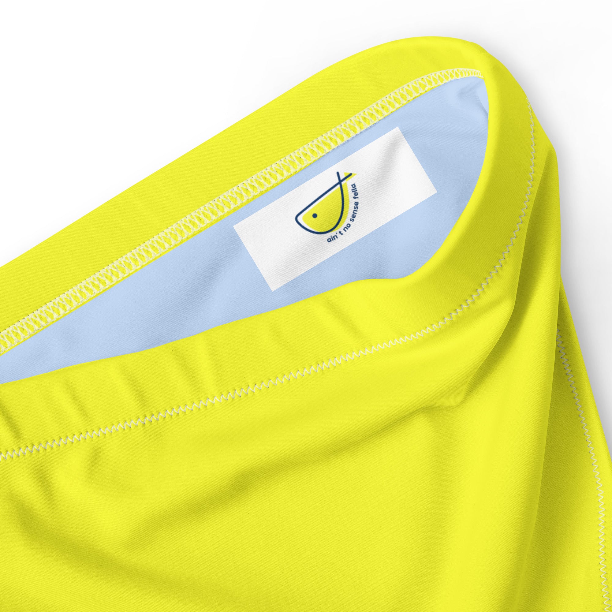 "Sunny Lemon" - recycled high-waisted bikini bottom in yellow lemon