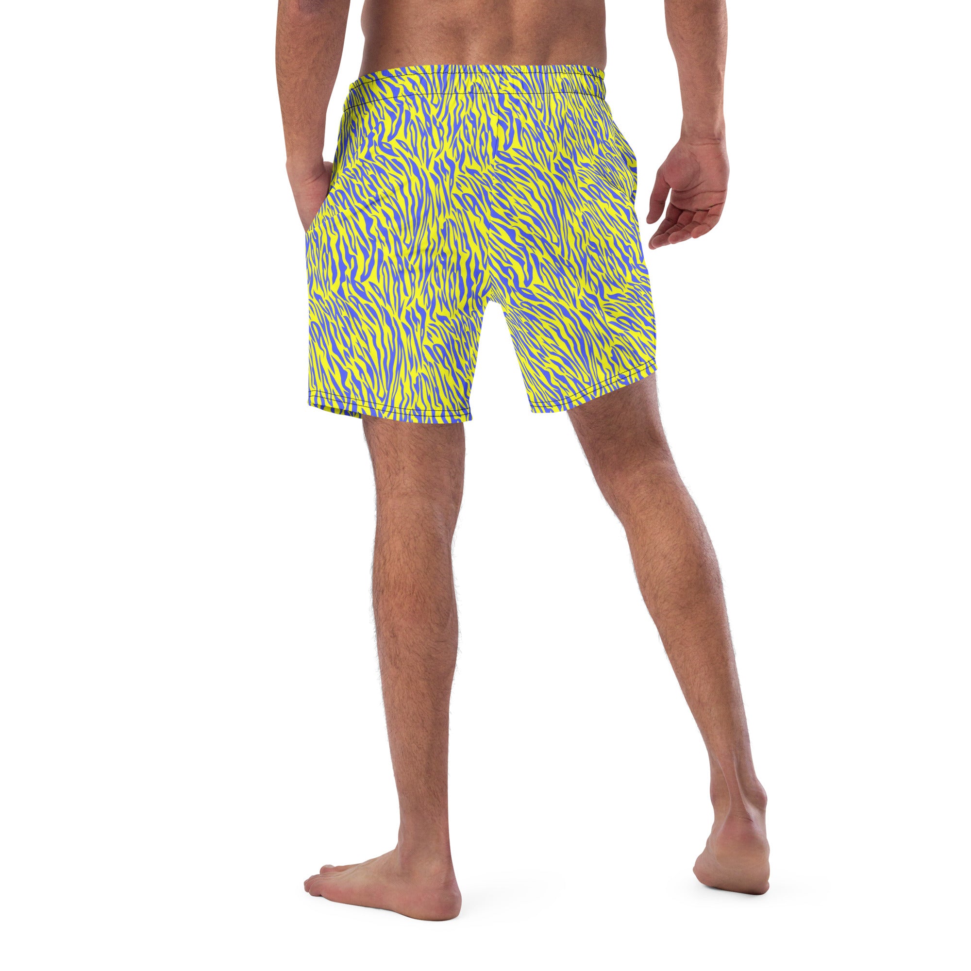 "Wild Stripes" - animal print men's swim trunk