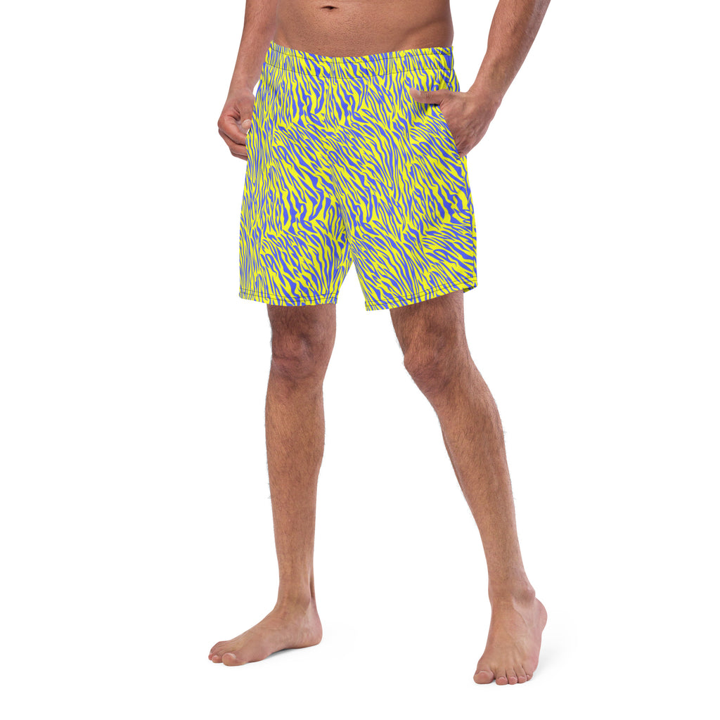 "Wild Stripes" - animal print men's swim trunk