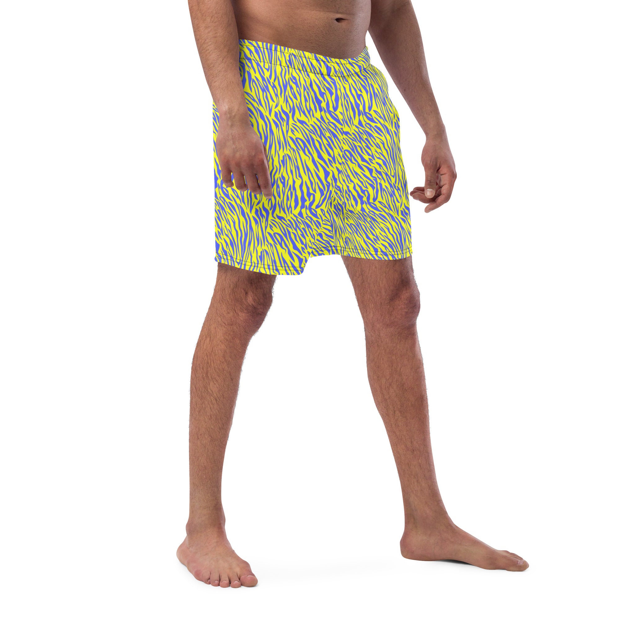 "Wild Stripes" - animal print men's swim trunk