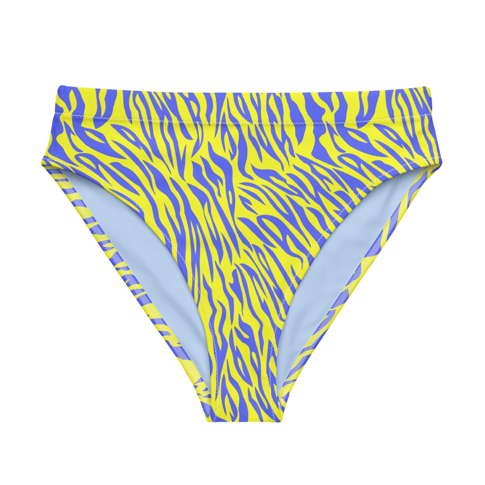 "Wild Stripes" - animal print recycled high-waisted bikini bottom