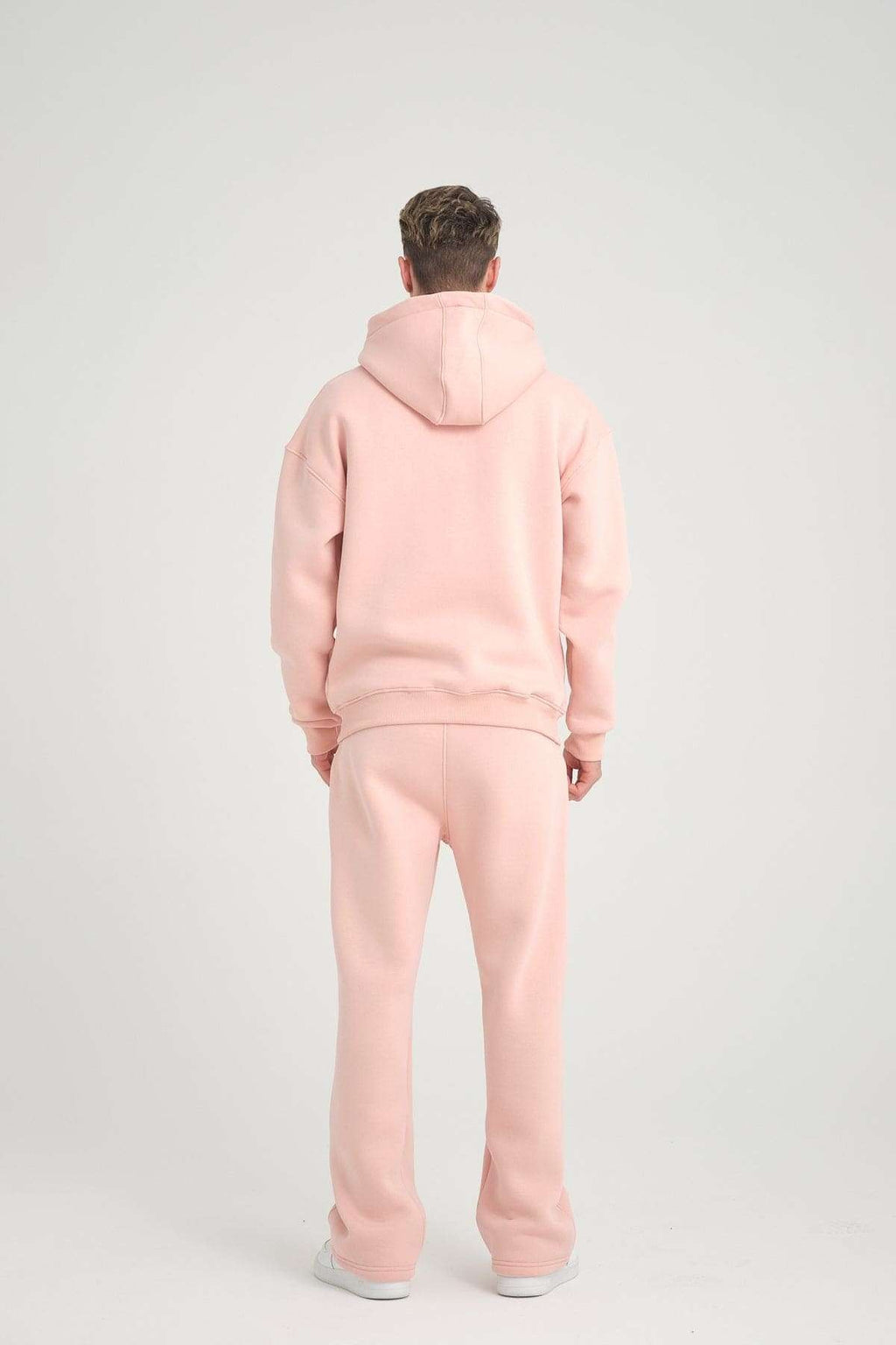 Basic Heavyweight Zipper Hoodie - Pink