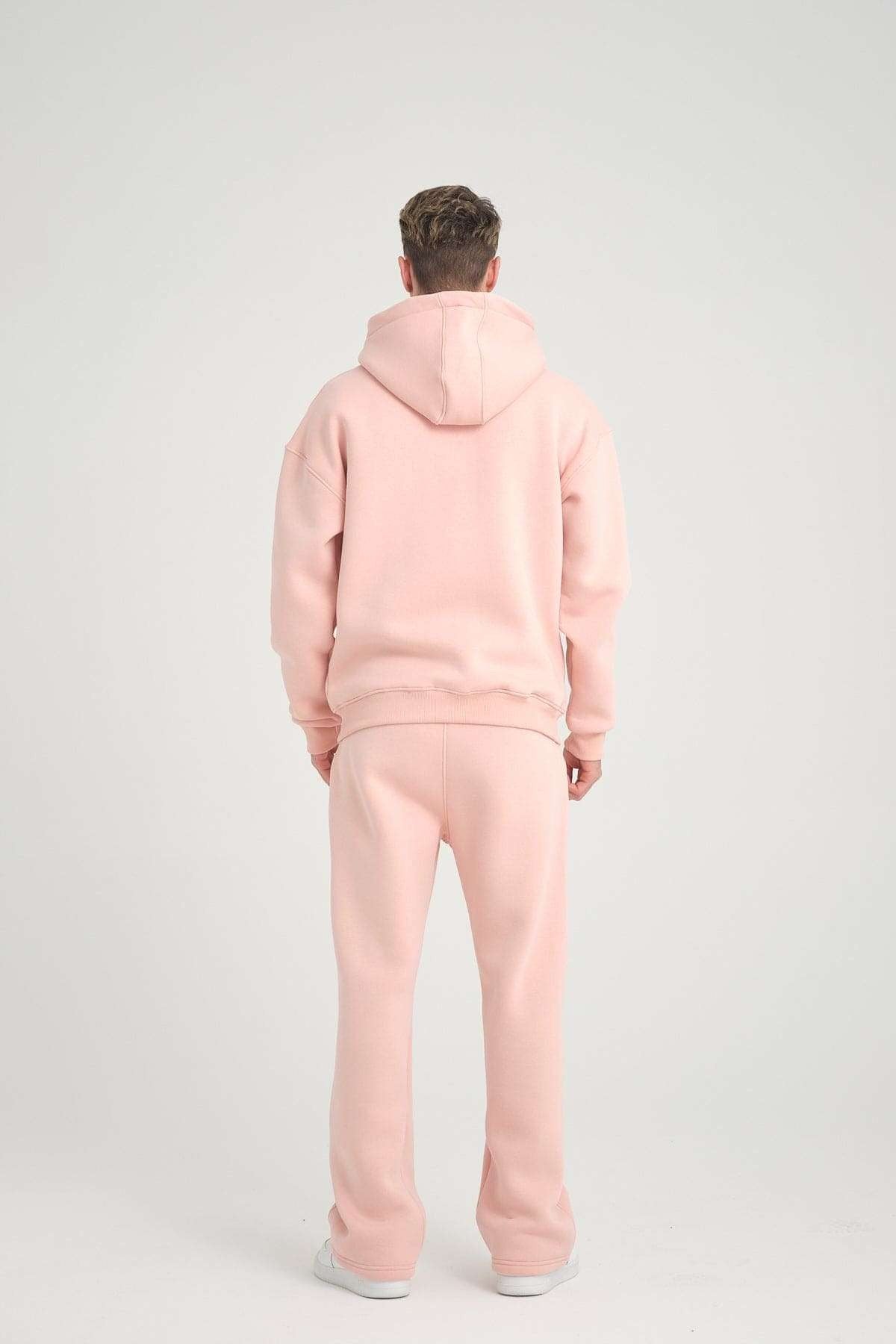 Basic Heavyweight Zipper Hoodie - Pink