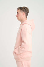 Basic Heavyweight Zipper Hoodie - Pink