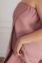 Cotton Waffle Sauna Wrap With Velcro