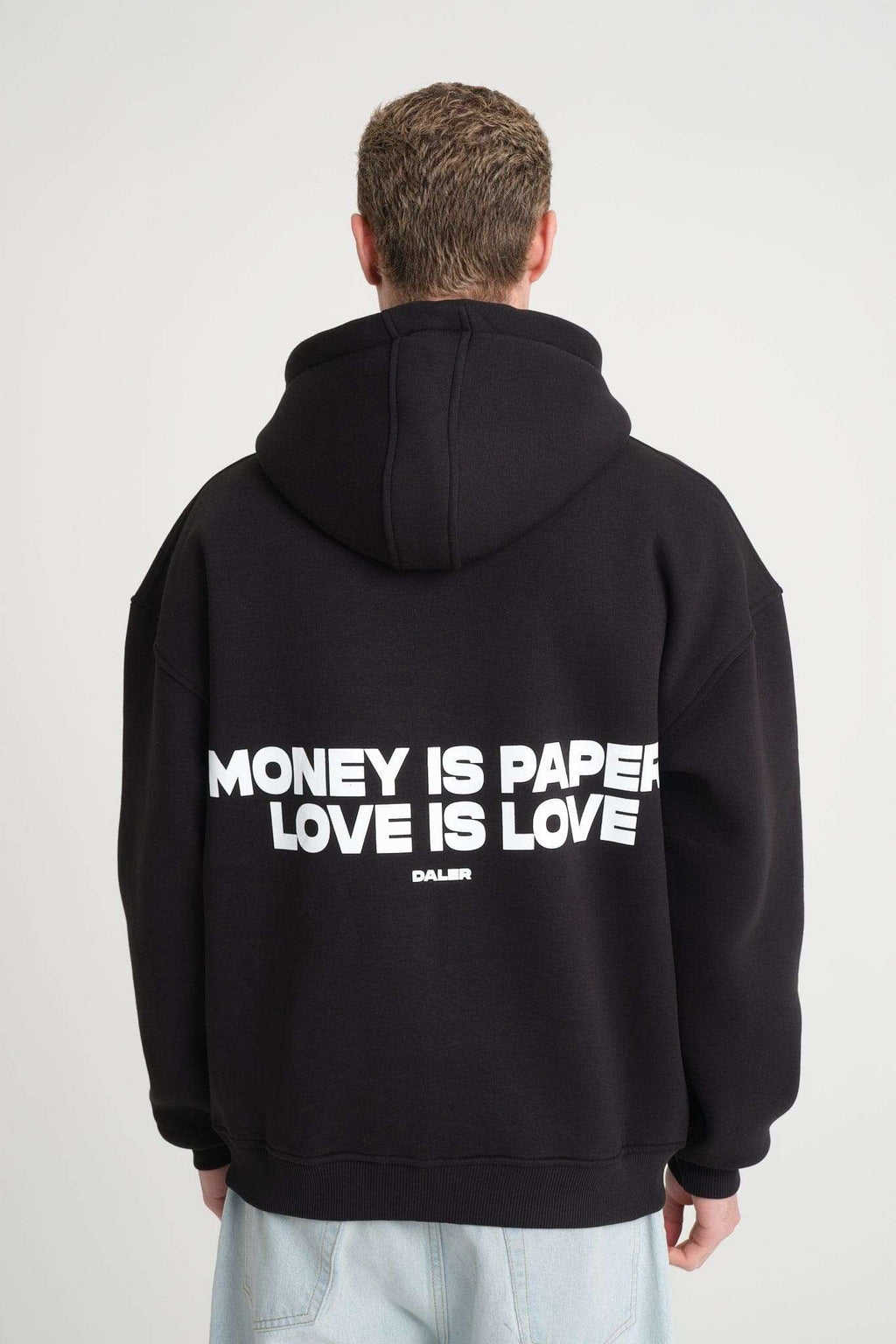 Heavyweight Zipper Hoodie - Money is Paper, Love is Love