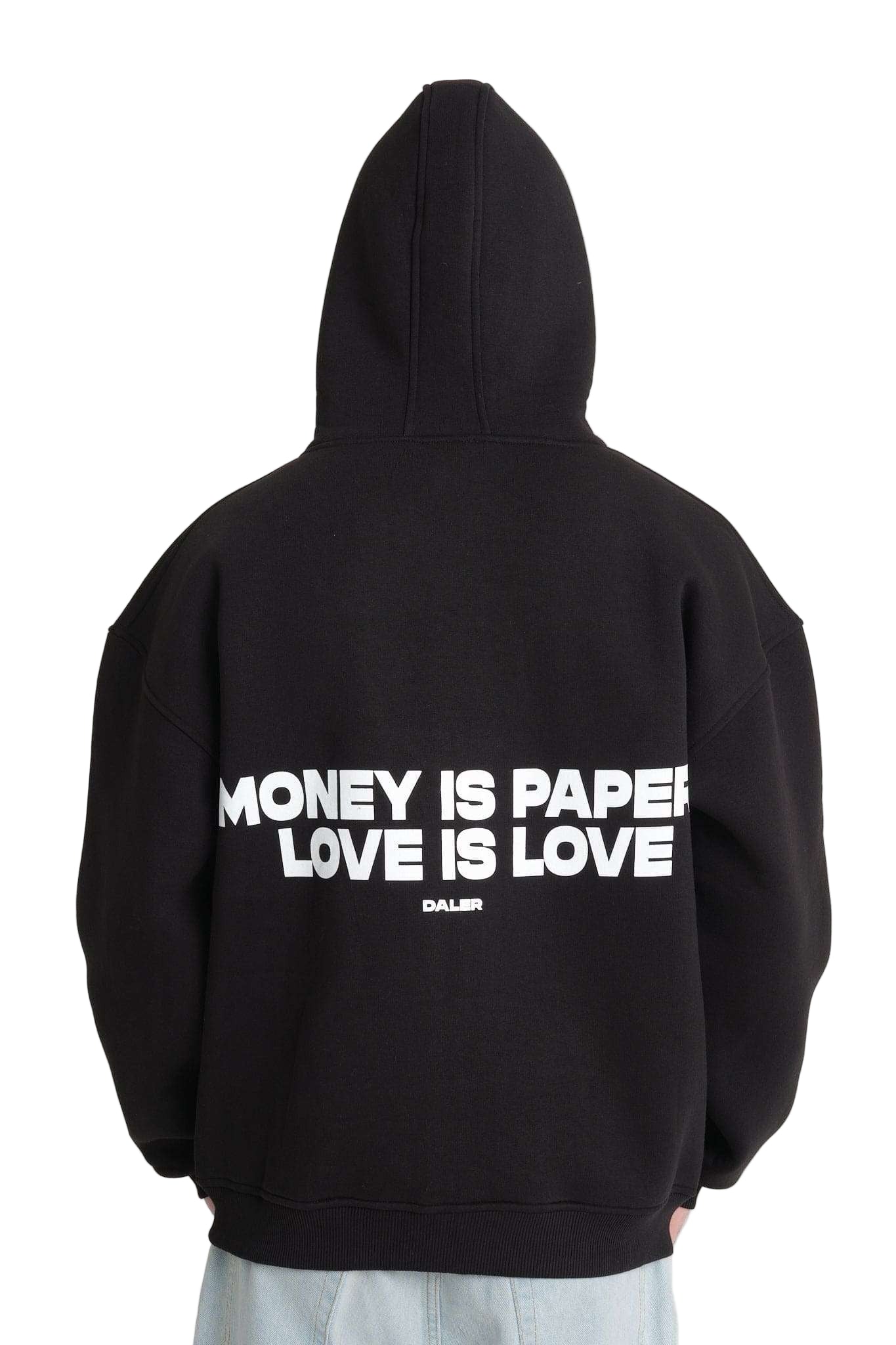 Heavyweight Zipper Hoodie - Money is Paper, Love is Love