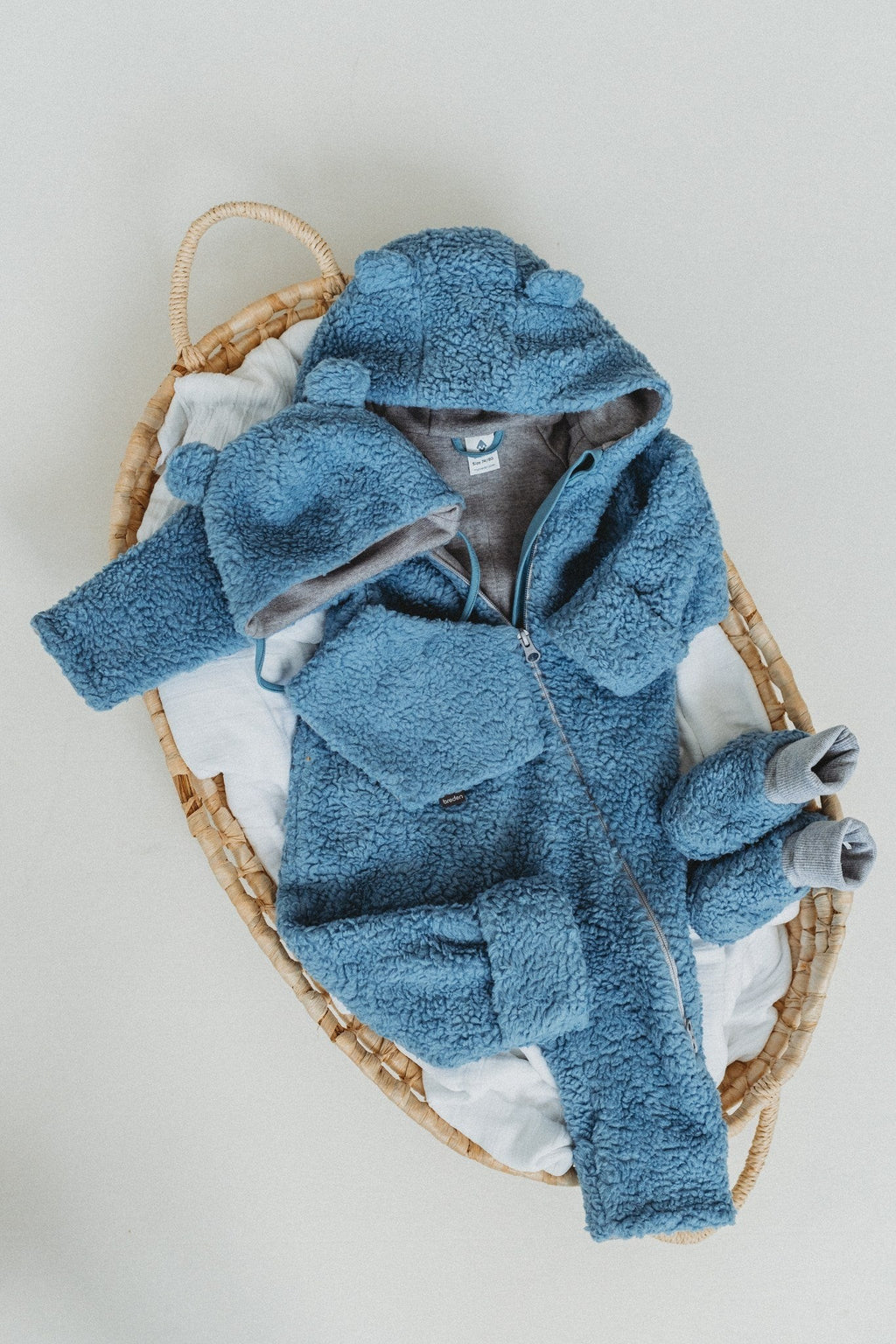 Merino Wool Lined Baby Overall TEDDY