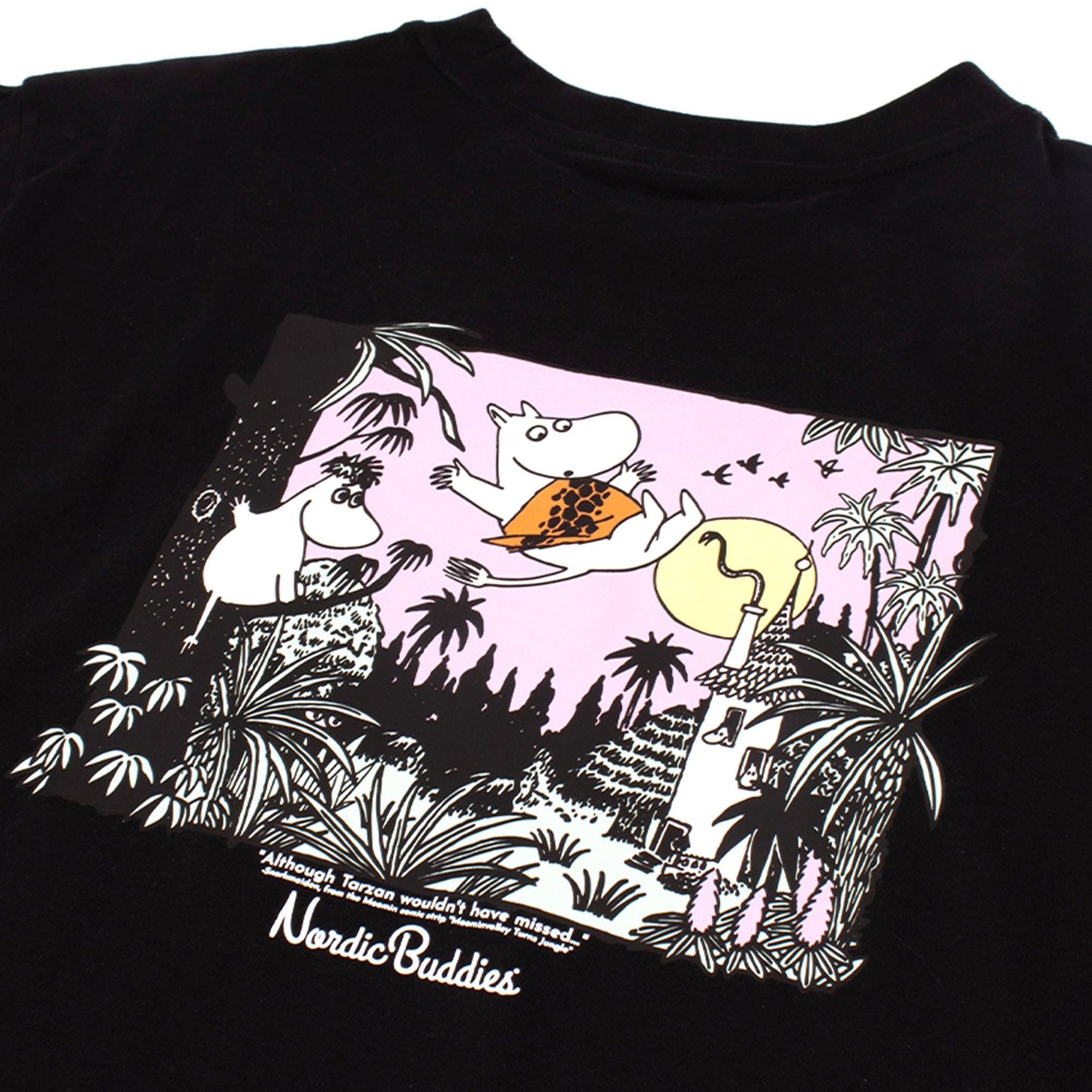 Moomintroll Jungle Heavy Unisex T-shirt - Black
