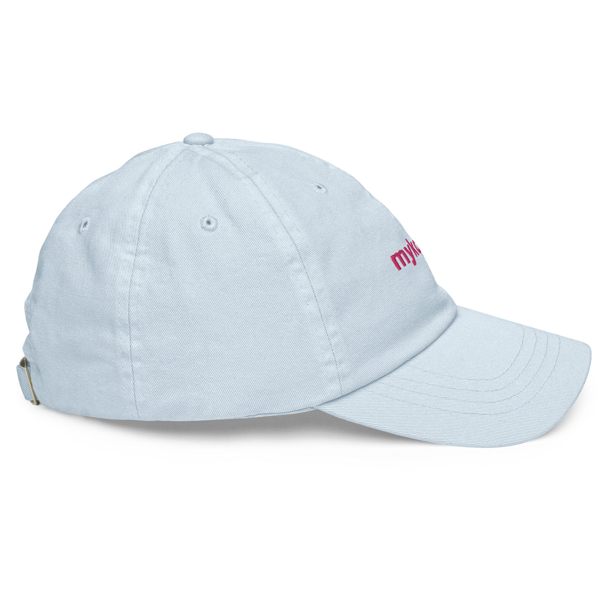 "mykonos" - Cotton Jockey Bold Baseball Cap in pastel blue