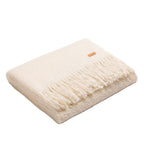 Luxurious Natural Superfine Alpaca Wool Boucle Throw