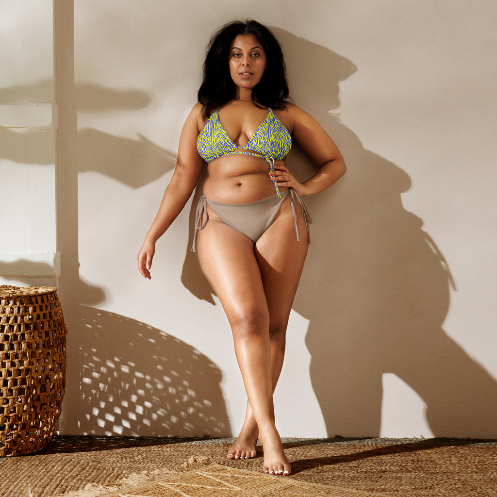 plus size animal print bikini top