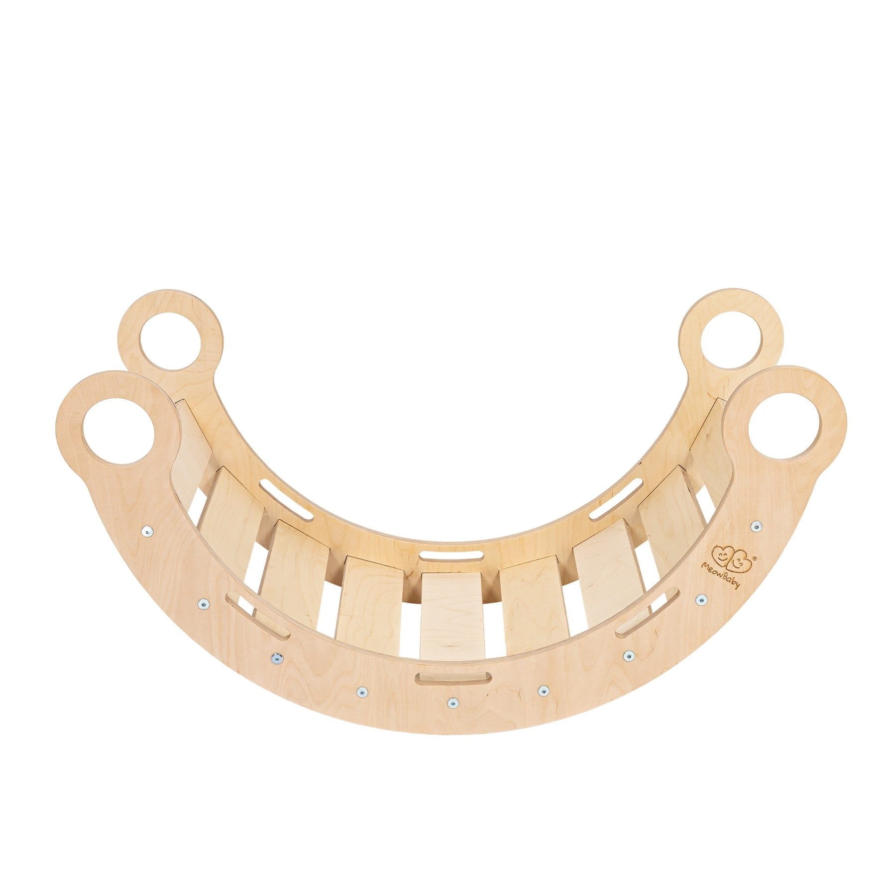 Snug Rocker for Kids - Natural With Pink Pillow