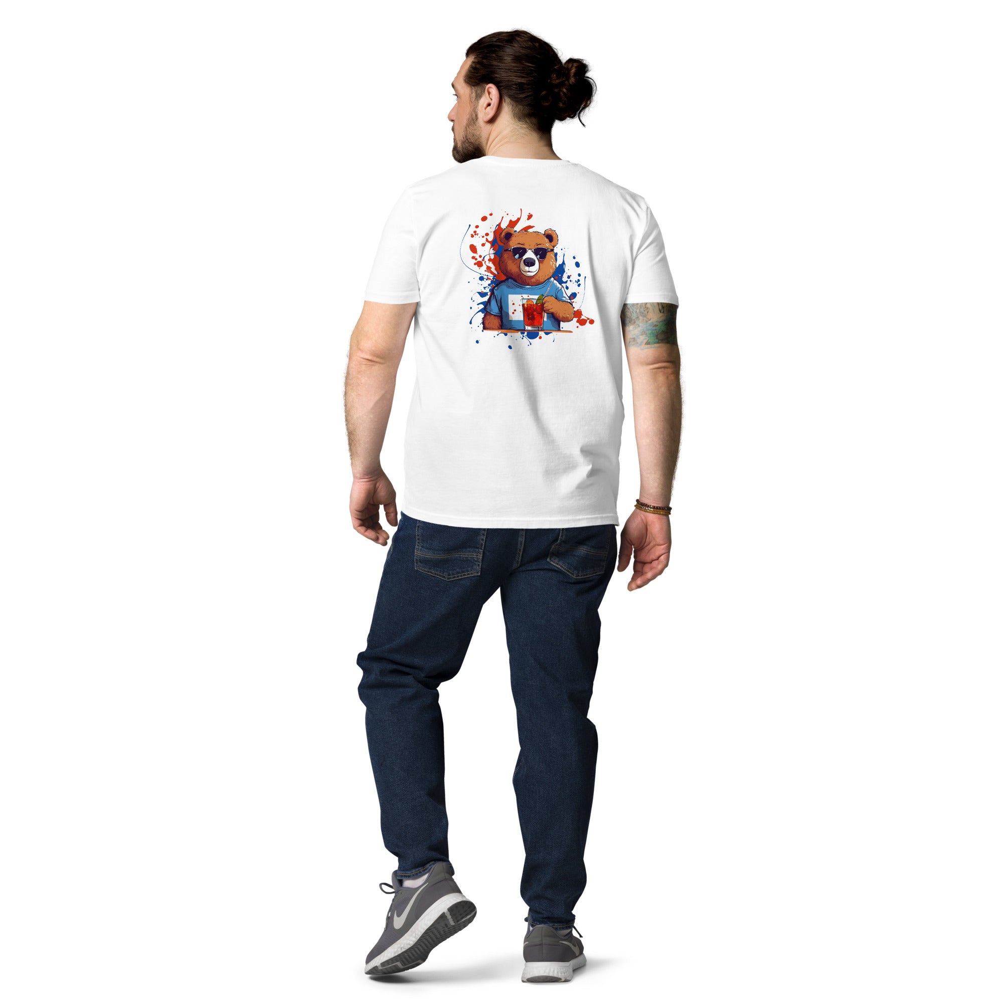 "Negroni Bear" - high quality 100% organic cotton t-shirt by AI