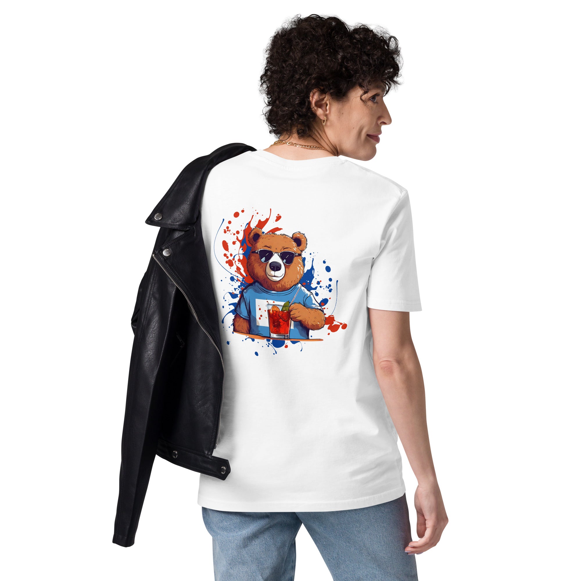 "Negroni Bear" - high quality 100% organic cotton t-shirt by AI