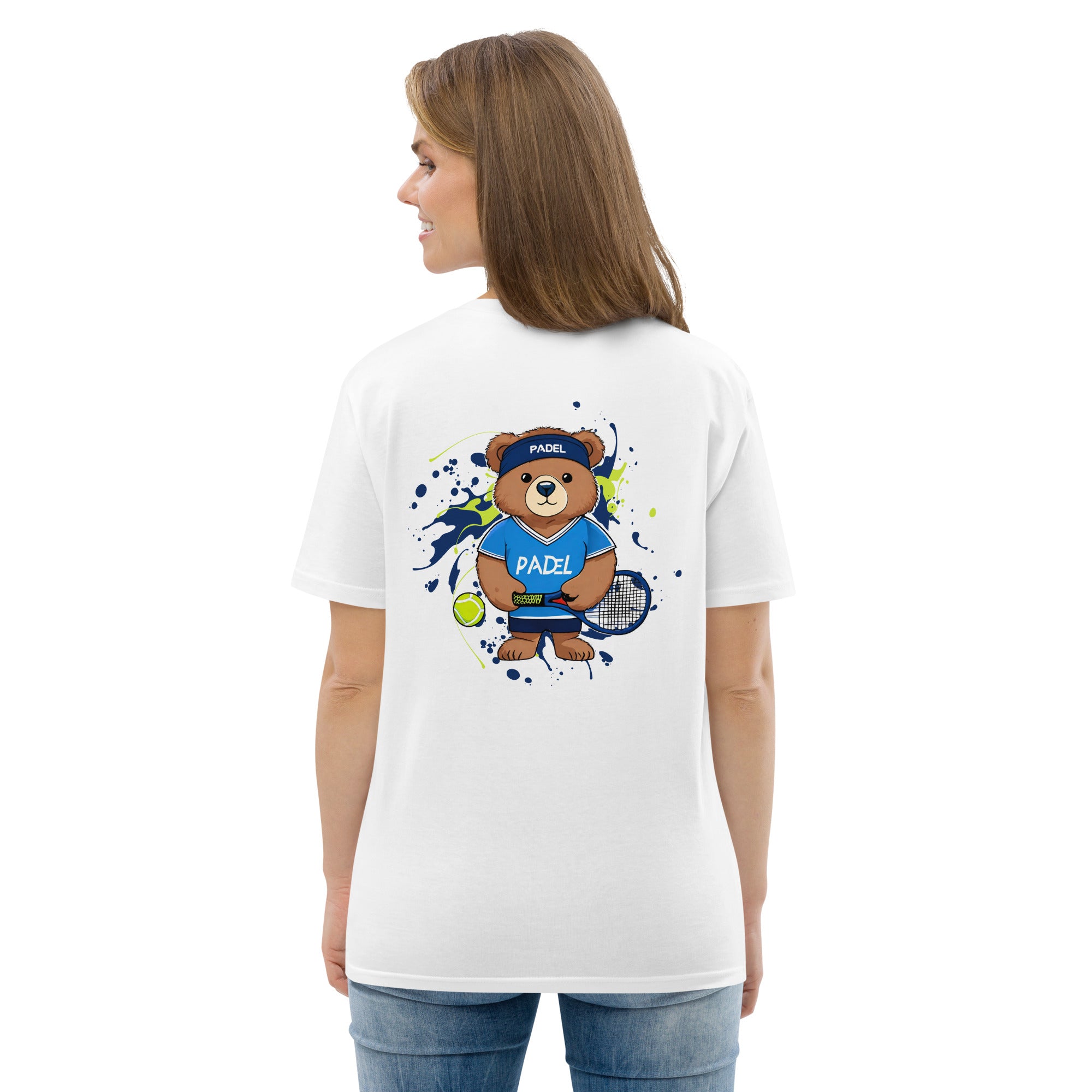 "Padel Bear" - high quality 100% organic cotton t-shirt by AI