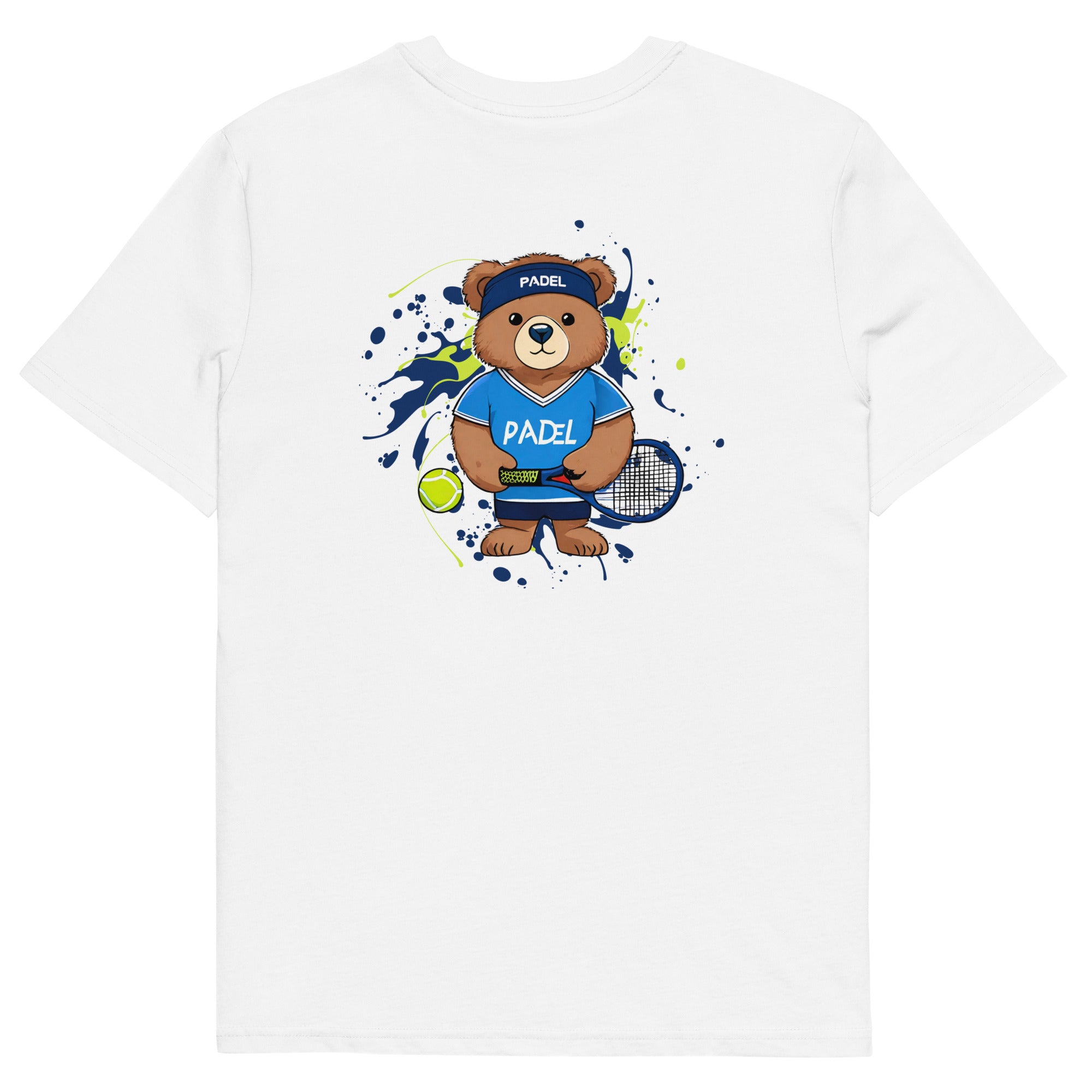"Padel Bear" - high quality 100% organic cotton t-shirt by AI