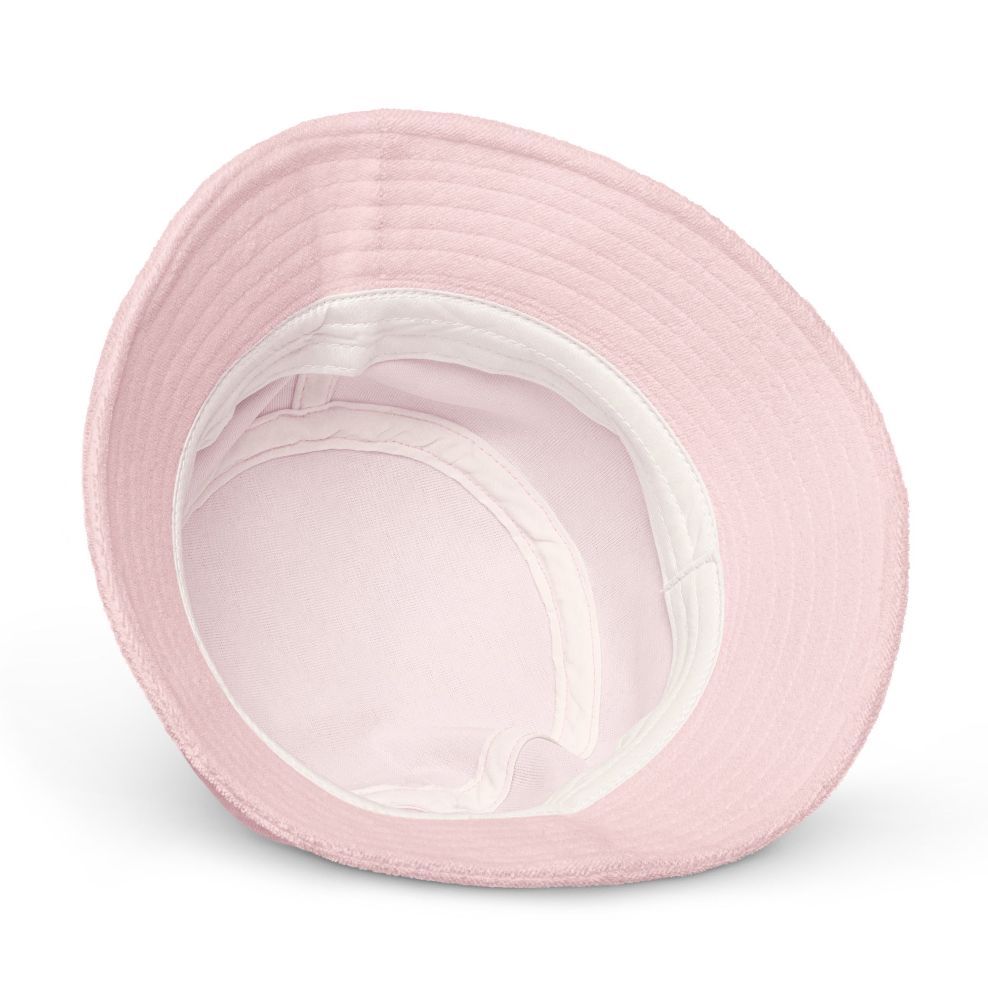 "ain't no sense fella" - terry cloth bucket hat in pink