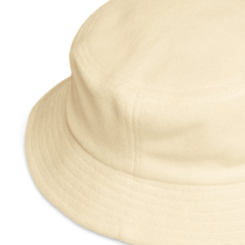 "ain't no sense fella" - terry cloth bucket hat in yellow